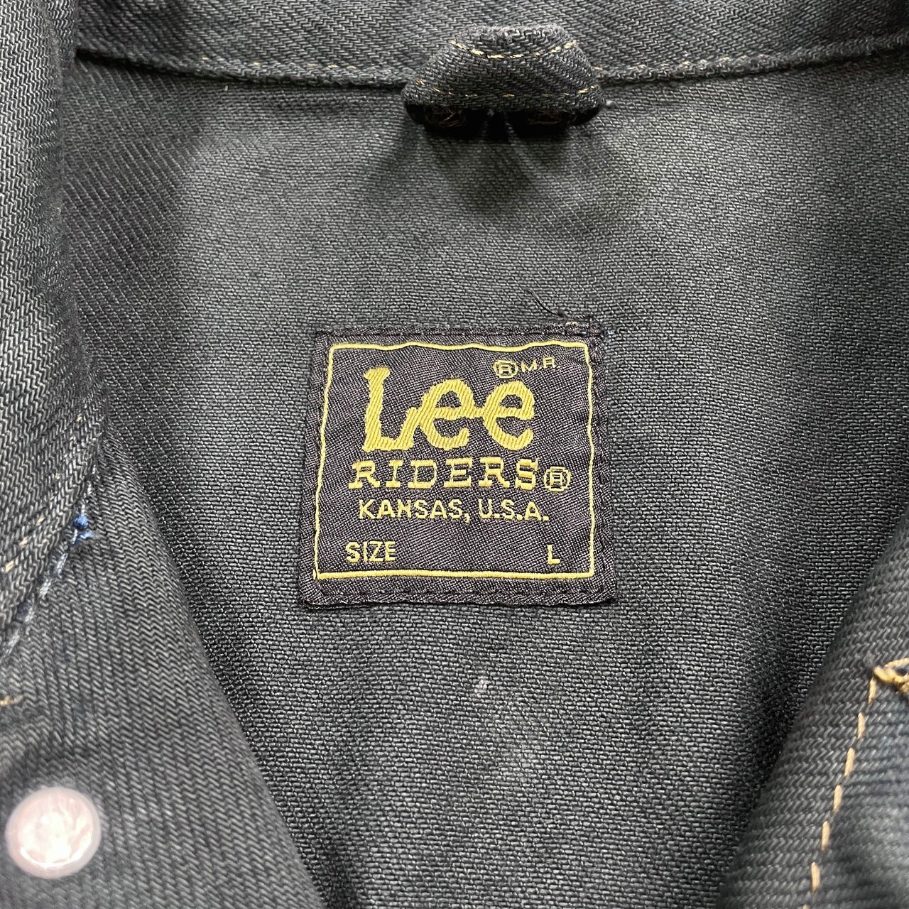 Lee RIDERS リー ブラックデニムジャケット メンズXL相当 古着 