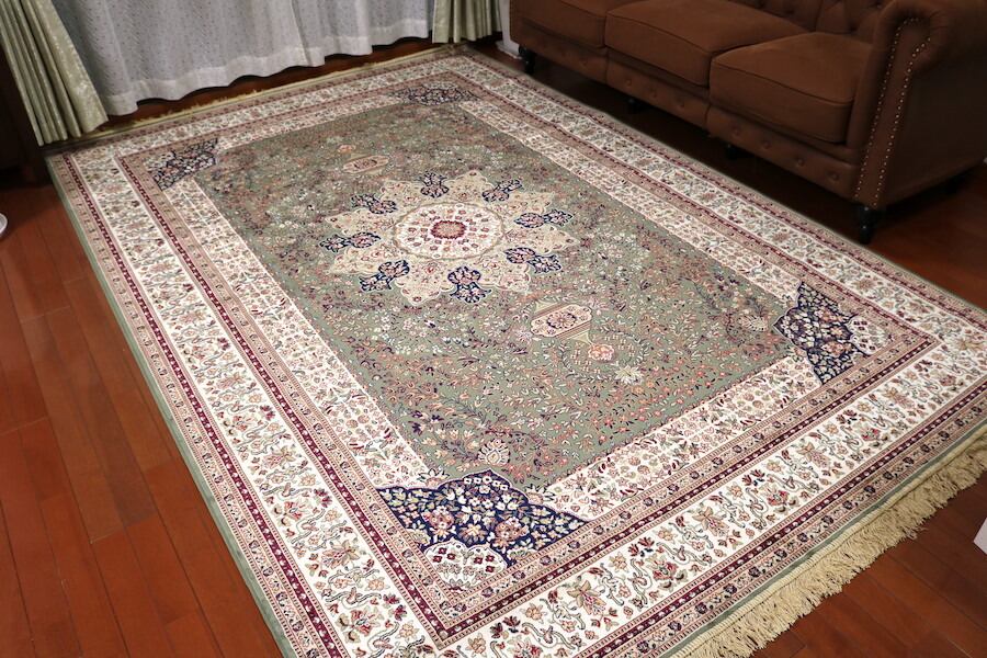 ペルシャ柄絨毯 200×290 新品未使用 6畳 大判ラグ カーペット 訳あり