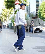 【#Re:room】NYRON SWITCHING PAINTER WIDE DENIM［REP231］