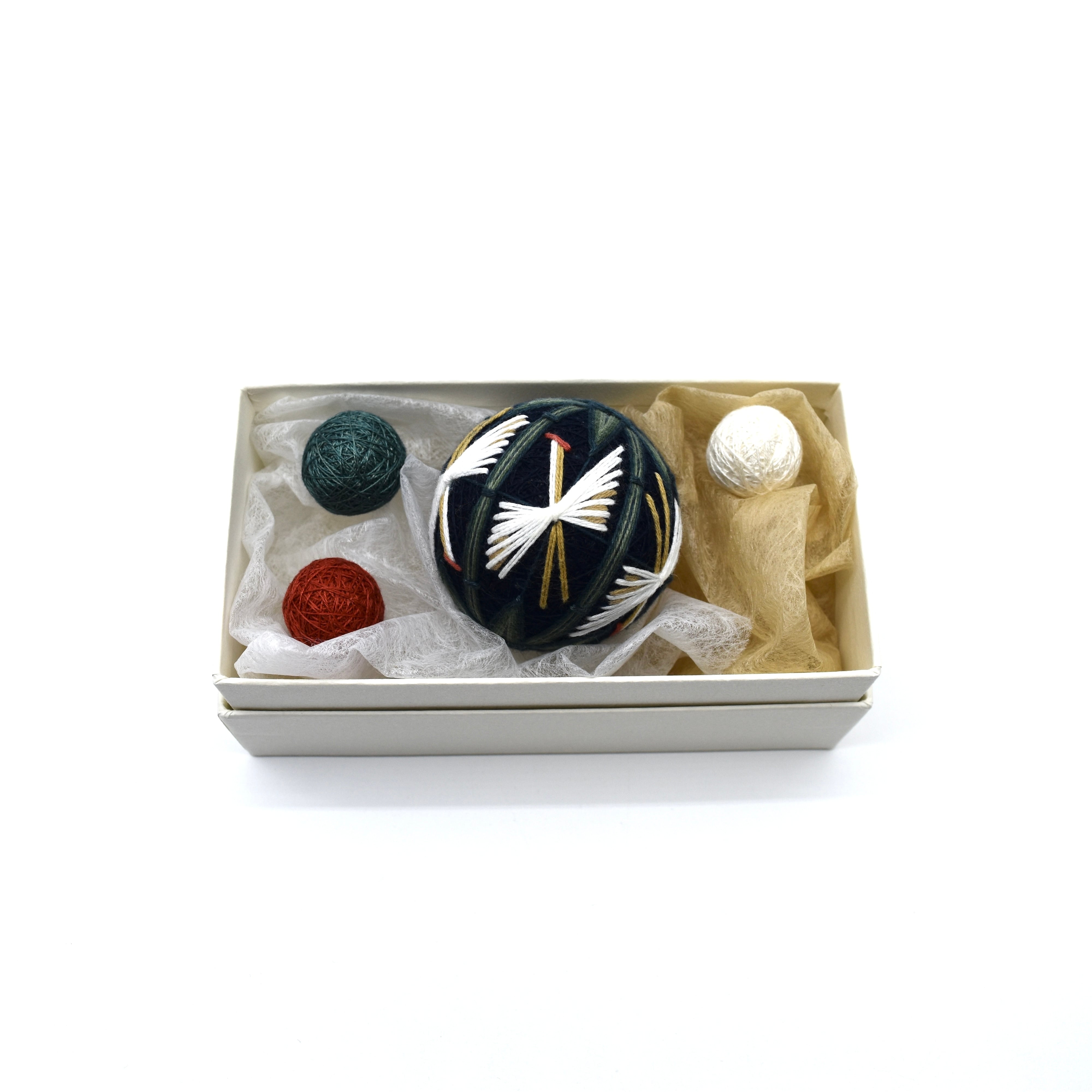 讃岐の手まり箱「青竹と鶴」_G105