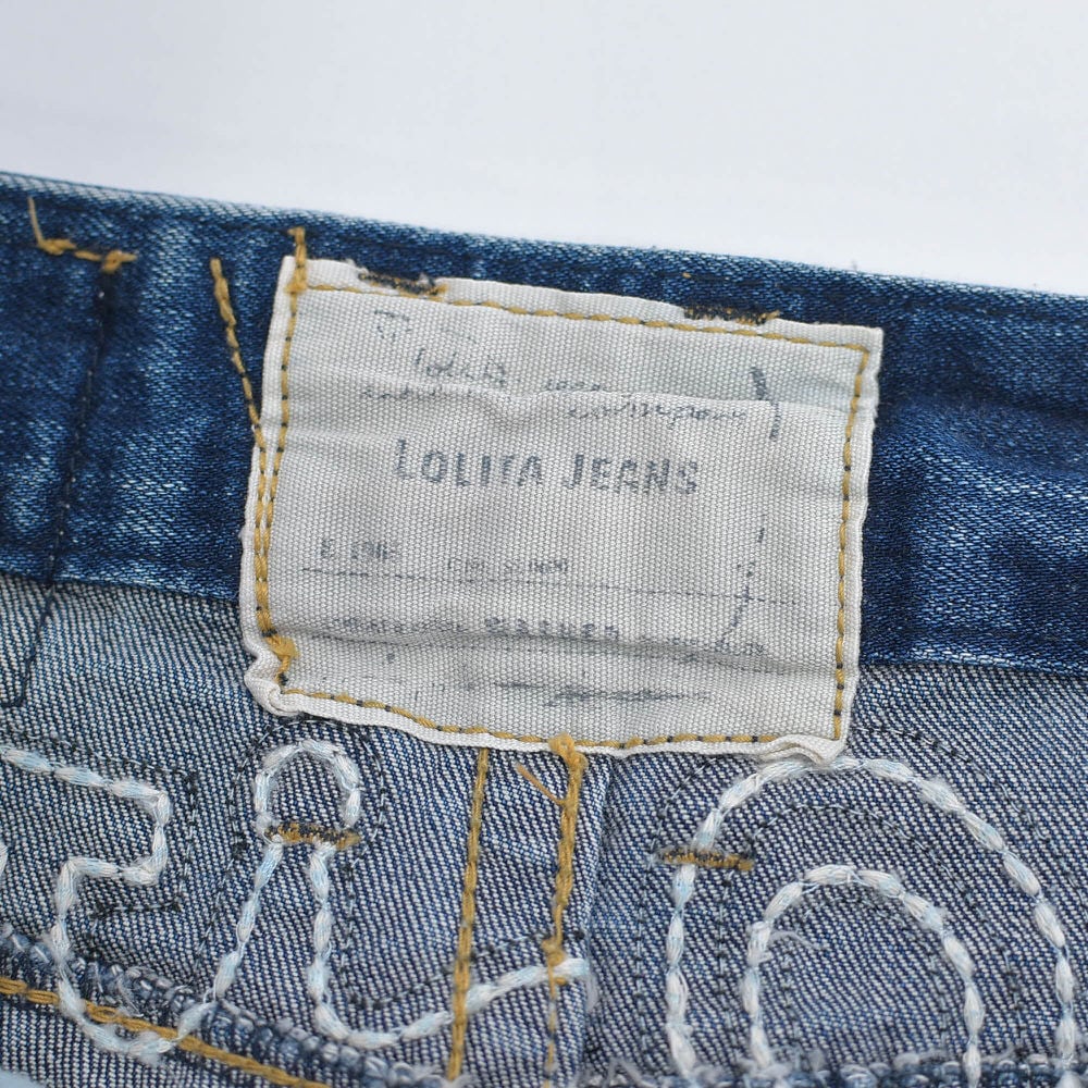 00s 韓国製 Lolita Jeans ロリータジーンズ 刺繍 ワッペン デコ
