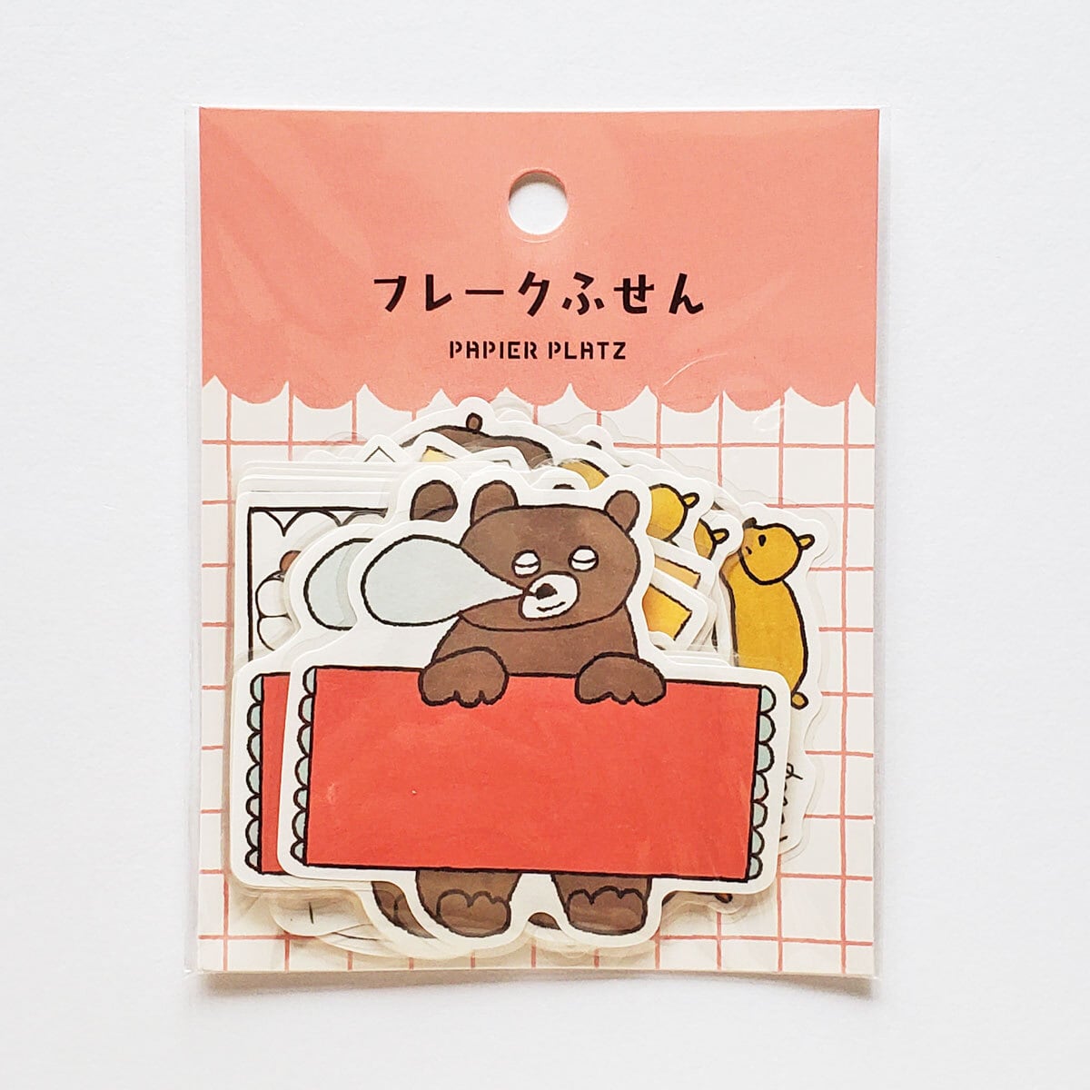 ニコレシピ フレーク付箋 クマさんだらけ シールふせん紙 60-024