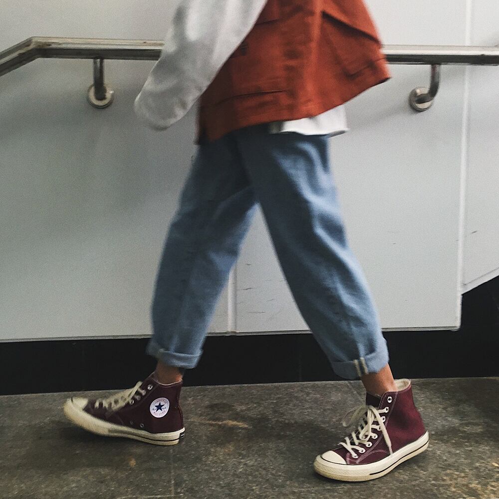 全2色 デニム パンツ ストレート カジュアル シンプル 無地