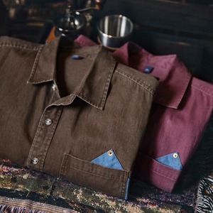 Two-tone patch pocket shirt 1530