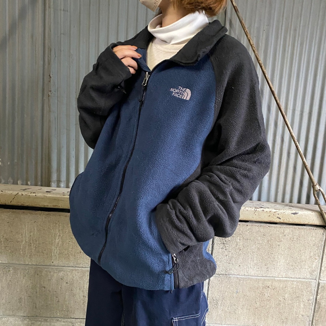THE NORTH FACE ザ ノースフェイス フリースジャケット メンズL 古着 