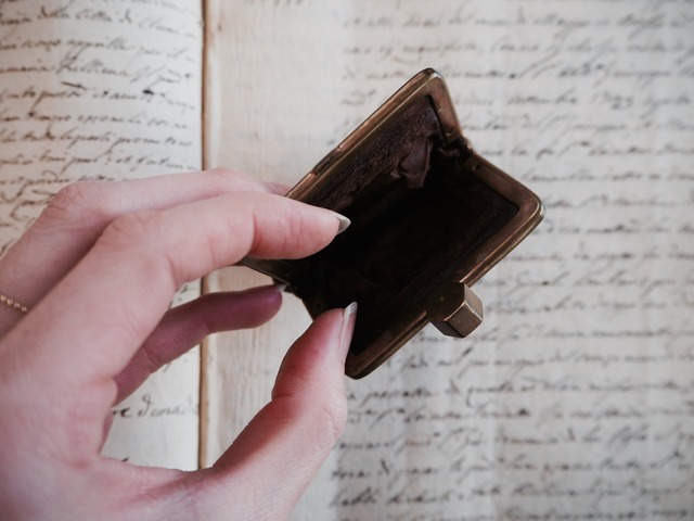 COIN PURCE / LEATHER / FRANCE 1940-1950