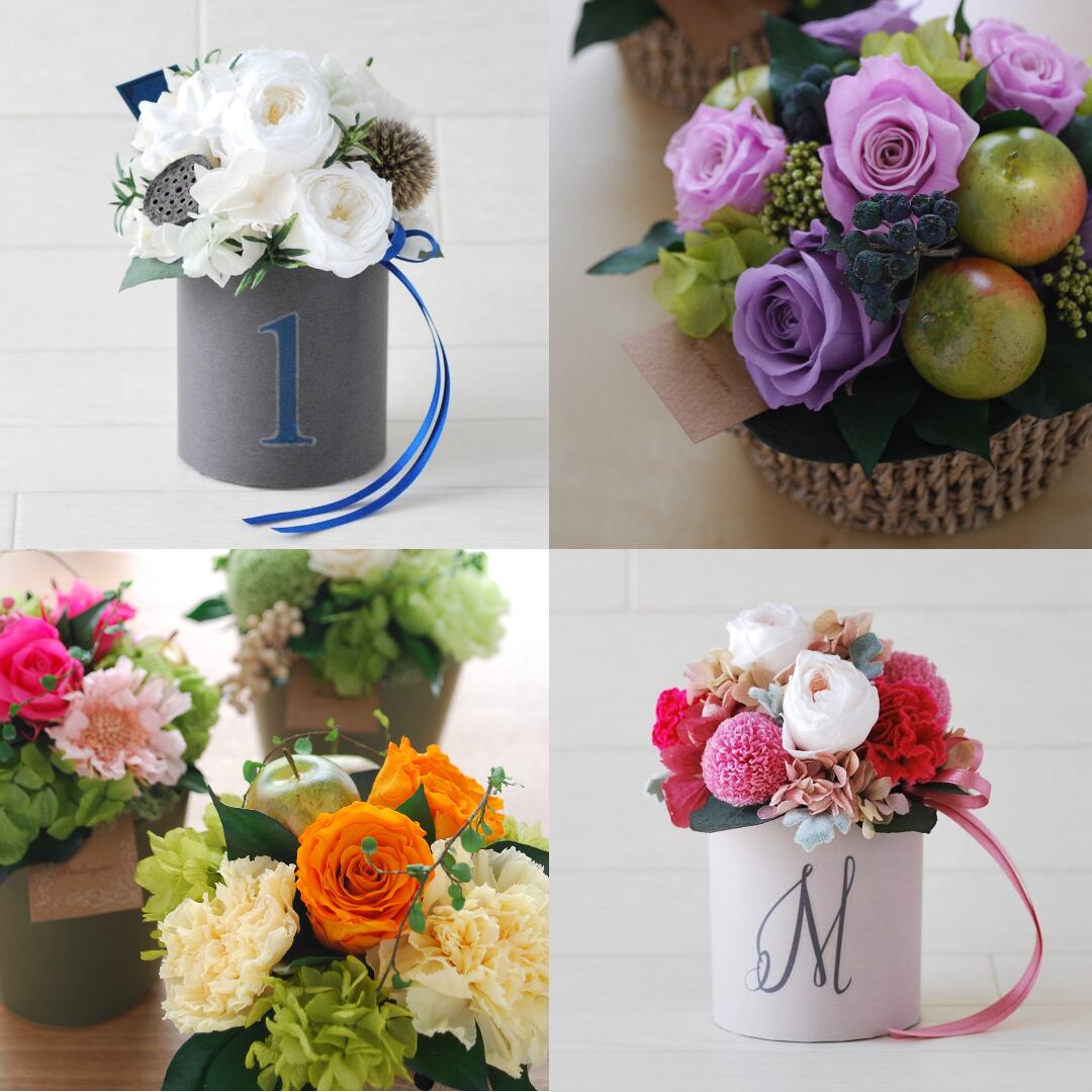 ﾌﾟﾘｻﾞの定期便【ｱﾚﾝｼﾞﾒﾝﾄ】Mｻｲｽﾞ×5回/年間ｺｰｽ | プリザーブドフラワー