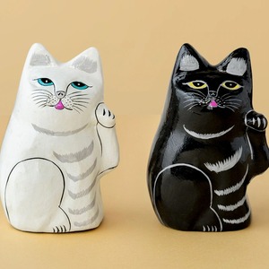 インドの招き猫 (White/Black)