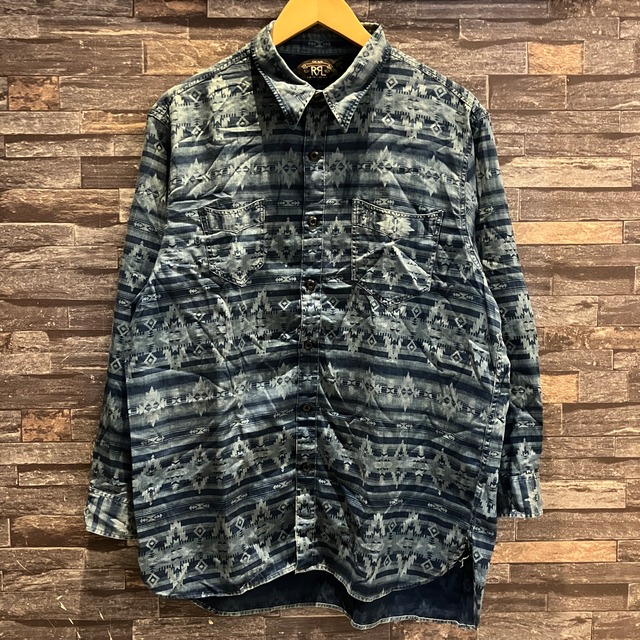 RRL INDIGO NATIVE WORK SHIRT