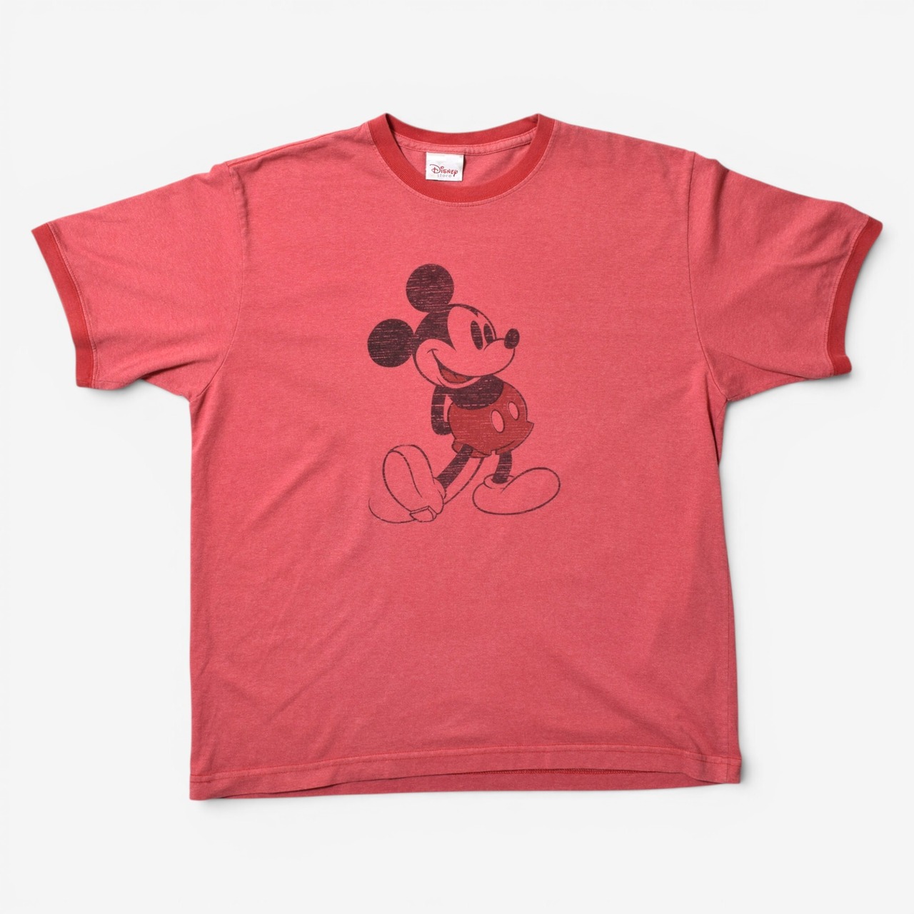 00s DISNEY STORE ミッキーマウス プリントTシャツ ピンク USA製