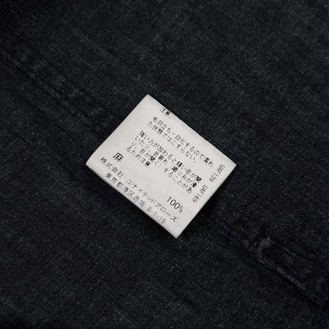 ユナイテッドアローズ、リネン麻100 最終価格 麻100% UNITED ARROWS ユナイテッドアローズ LINIFICIO 開襟 オープン