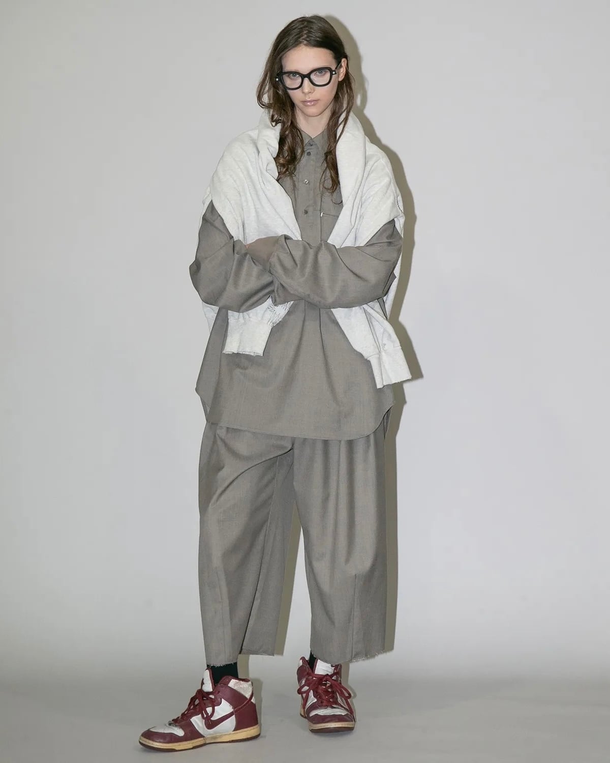 my beautiful landlet プルオーバーシャツ サマーウール ポロ my beautiful landlet WASHABLE WOOL OVERSIZE POLO SHIRT BEIGE | nua