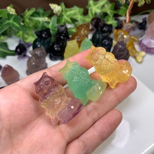 カラフルふくろう家族セット・フローライト