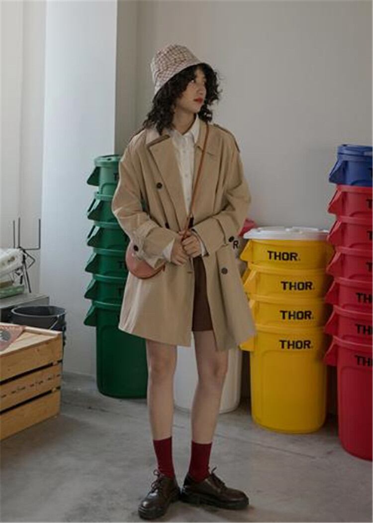 大人気商品 売り切れ続出 韓国ファッション 中・長セクション 薄い コート 新品 秋 ゆったりする