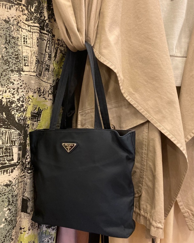 PRADA "Navy Nylon" Hand Bag CARBOOTS