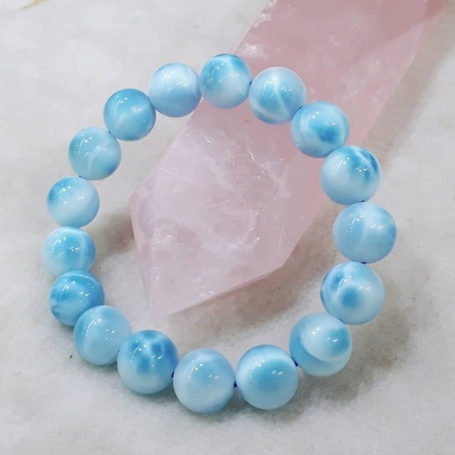 ハイランク　ラリマー　12ミリ珠　内周16センチ