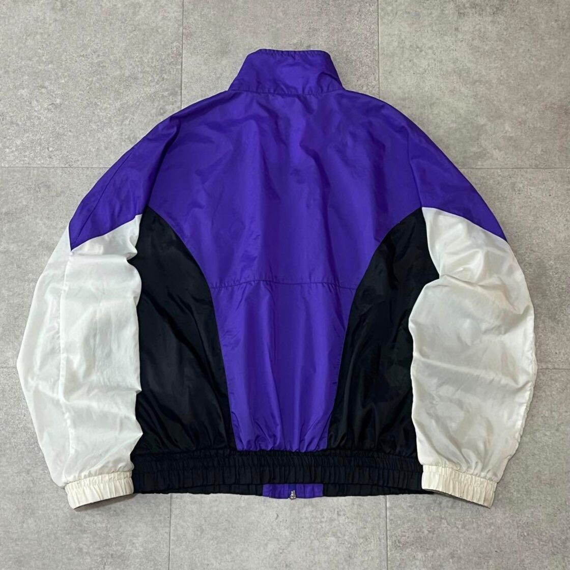 Nike ナイキ ナイロンジャケット 90s ビンテージ 薄手 パープル M 白 