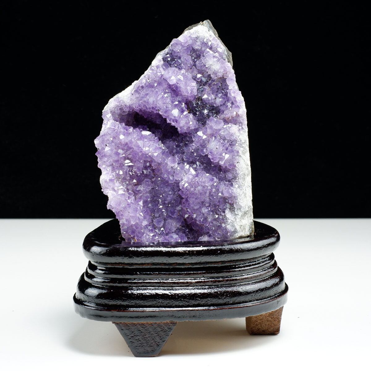 アメジスト クラスター ウルグアイ産 アメジスト 原石 amethyst 台座付属 花型 一点物 182-6486