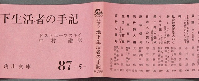 地下生活者の手記 ドストエーフスキイ 著 中村融 訳 Ideabooks 地下生活者の手記 ドストエーフスキイ 著 中村融 訳 Ideabooks