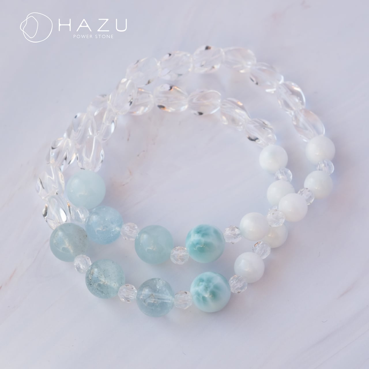 アイスラリマーデザインブレスレット 9.5mm JASMINE様 9mm.9.5mmアイス