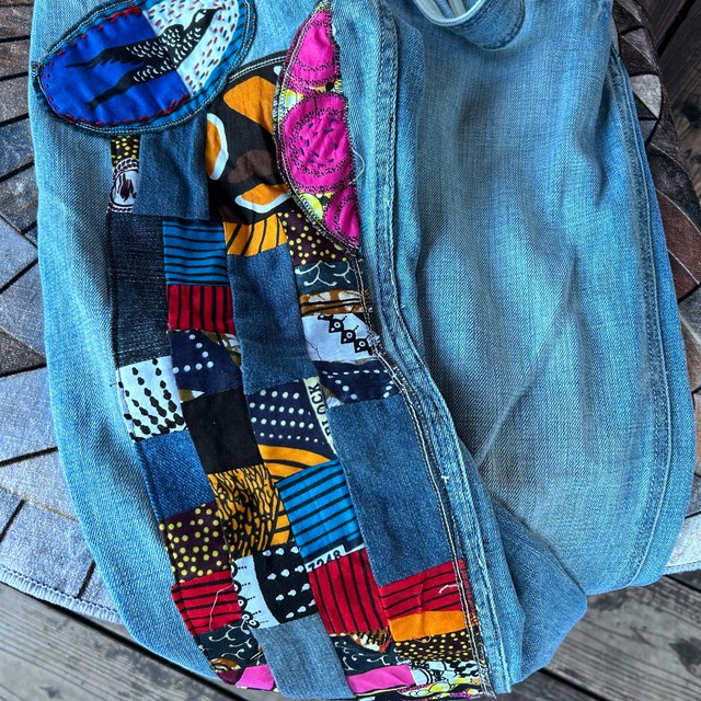 アフリカンパッチワークサロペット