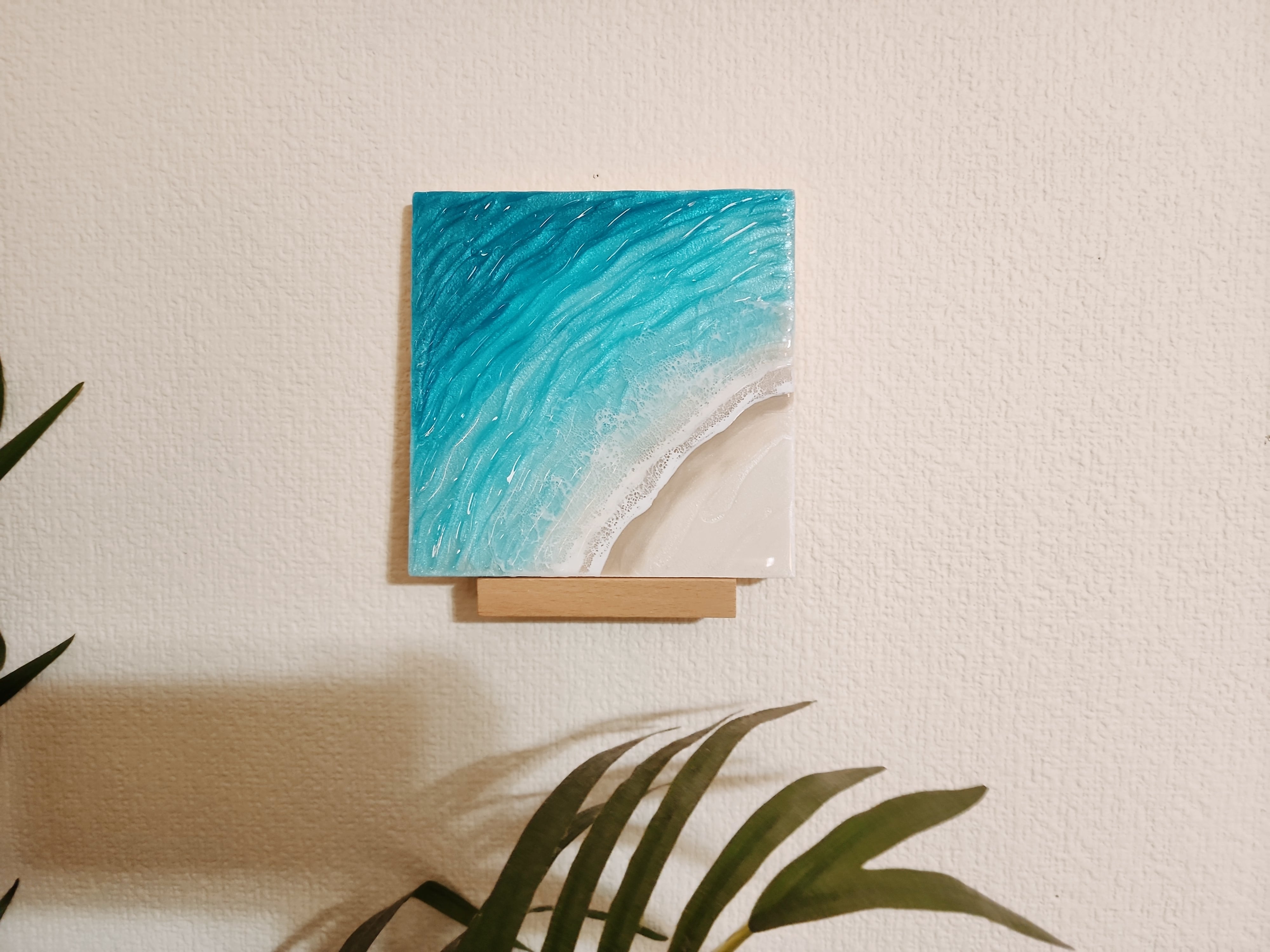 454.オーシャンレジンアート 波紋アート 15㎝パネル | Leaf Edgez