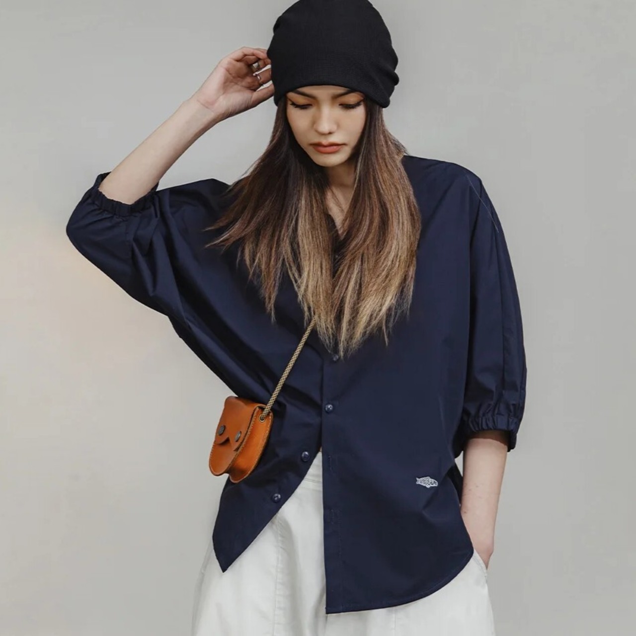 Batwing Sleeve Loose Blouse / バット スリーブ ルーズ ブラウス
