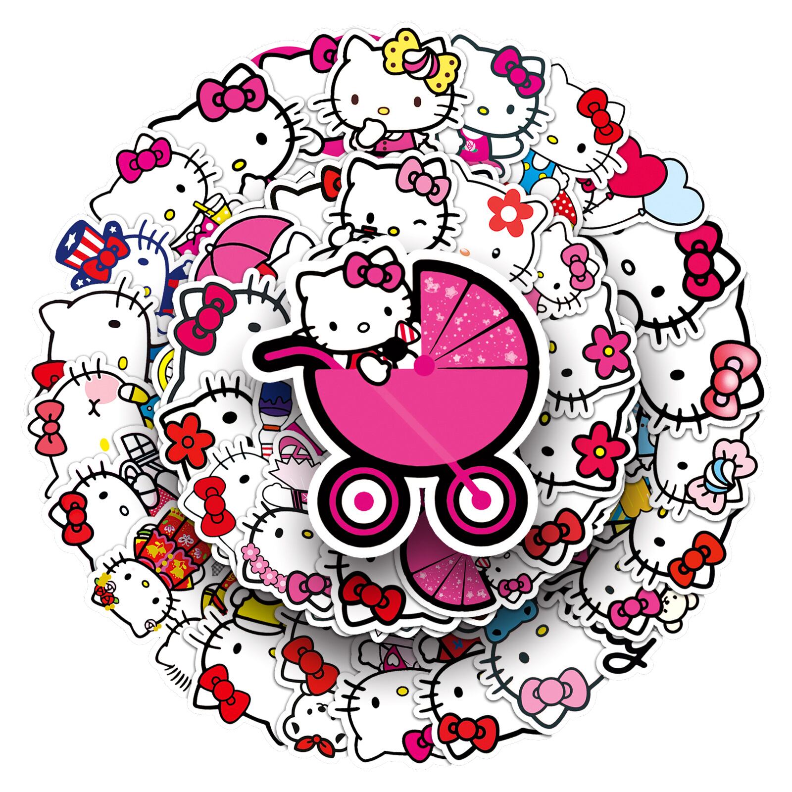 50枚 ハローキティM サンリオ 防水ステッカー シール | aboo