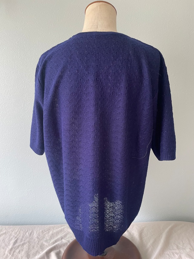 90～navy sukashi knit