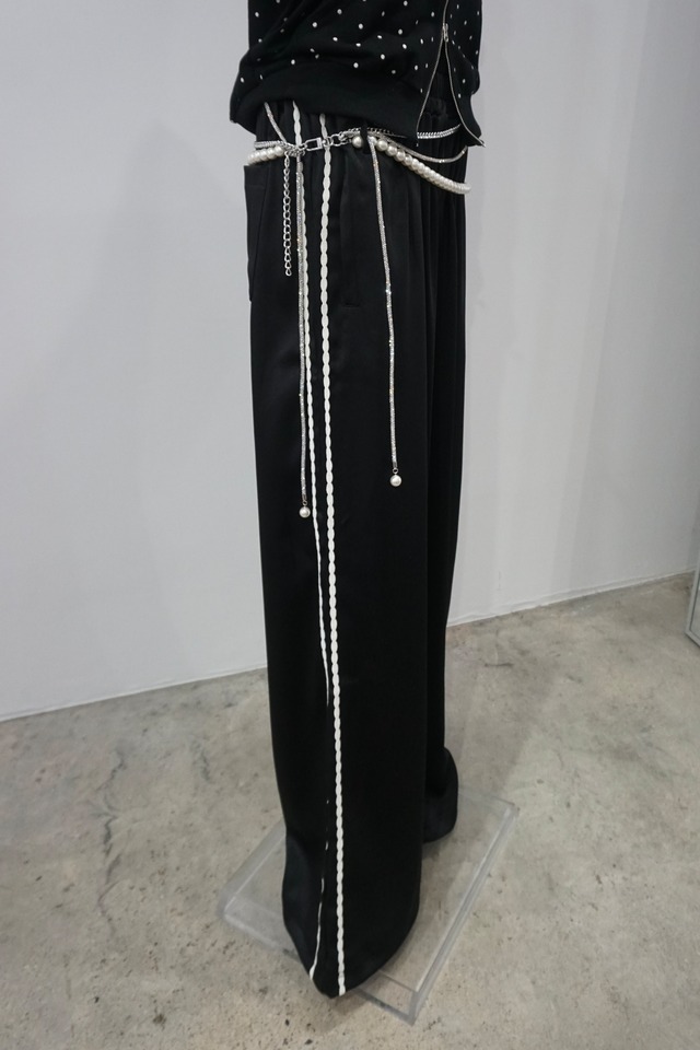 LACE LINE JERSEY PANTS　(BLACK) 2505-96-155
