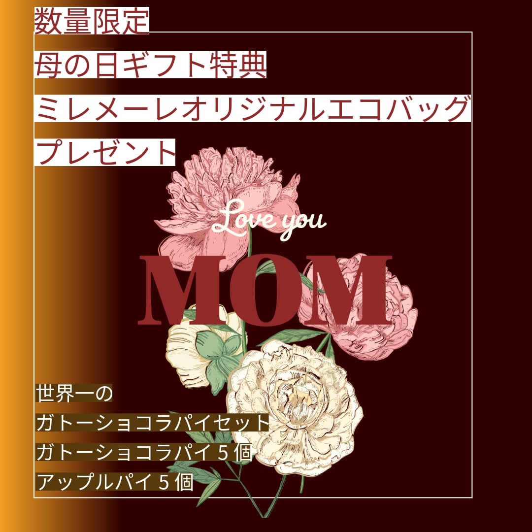 ★母の日ギフト★世界一のガトーショコラパイセット②(ガトーショコラ5個・アップル5個)