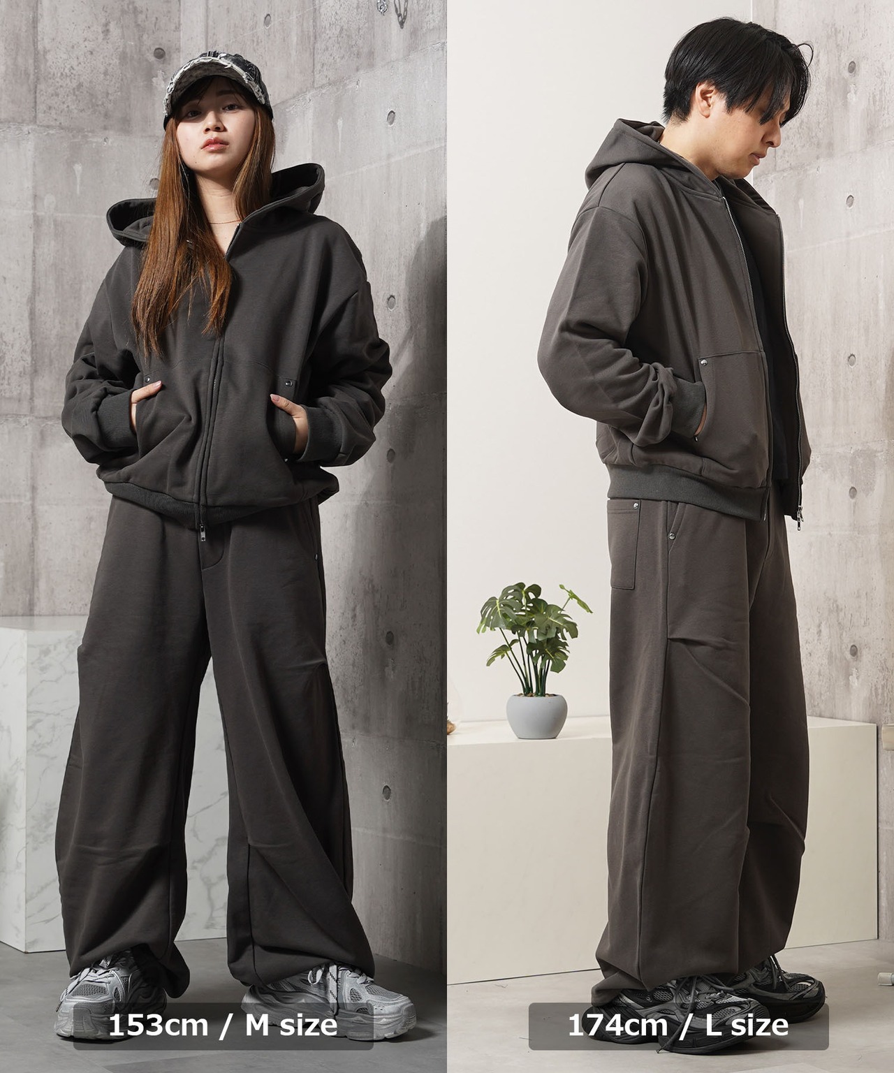 ◆【N.W.T】スタッズ ダブルジップパーカー / セットアップ対応◆nt-26001