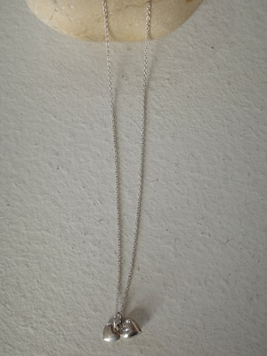 〈vintage silver925〉double petit heart necklace