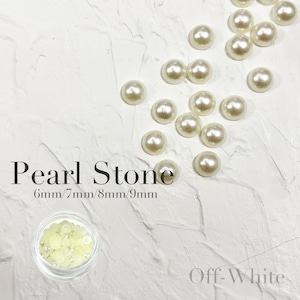 ネイルパーツ パールストーン オフホワイト 6mm〜9mm 1.0g