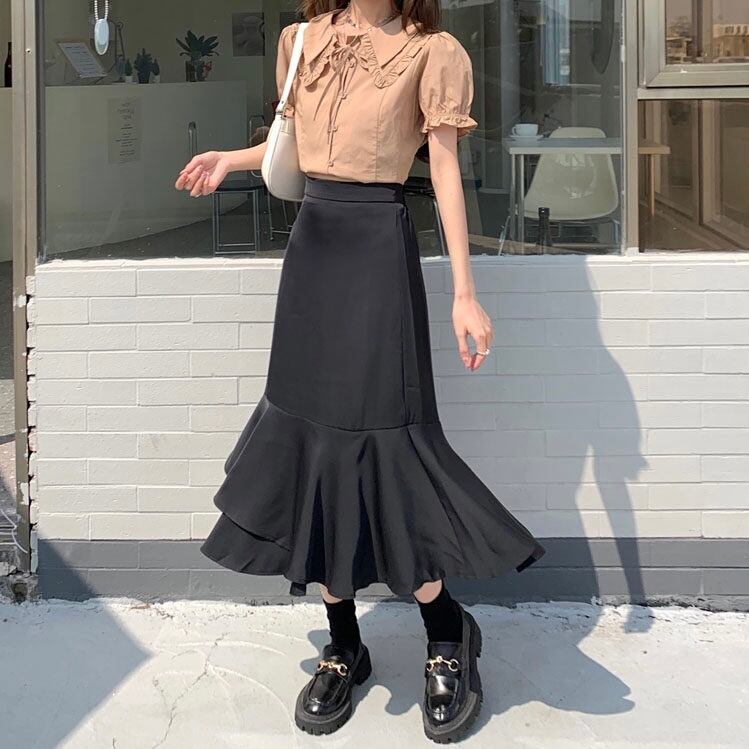 裾フリルロングスカートml2191 Maison De Lyla