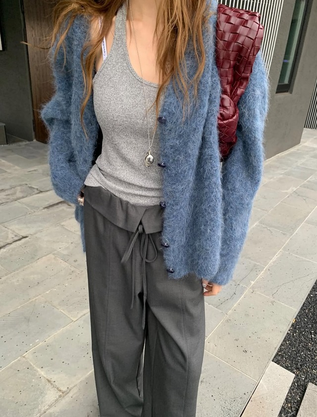 (予約) poster / R alpaca cardigan 3color