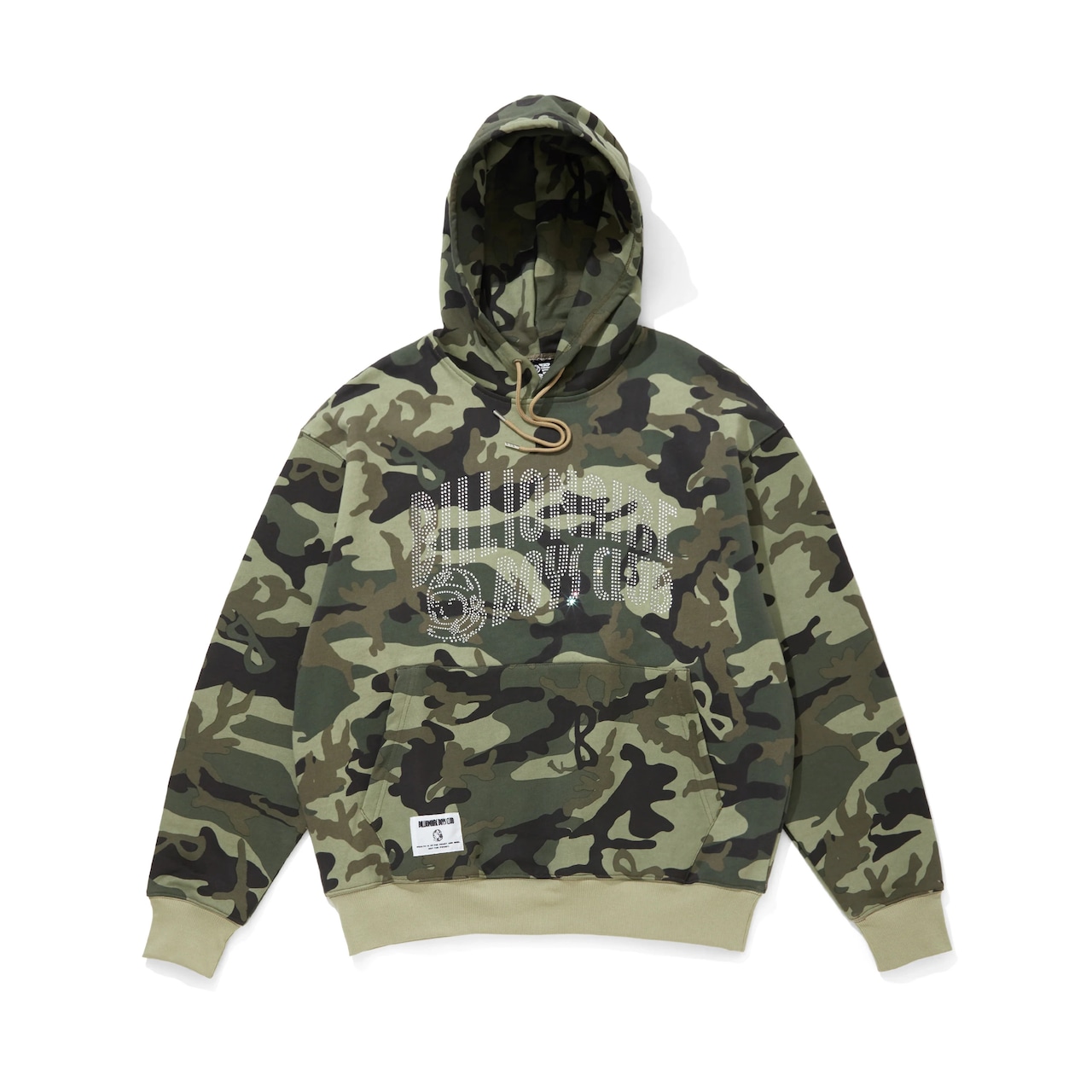 BILLONAIREBOYSCLUB/ICECREAM / Rhinestone Cotton Hoodie