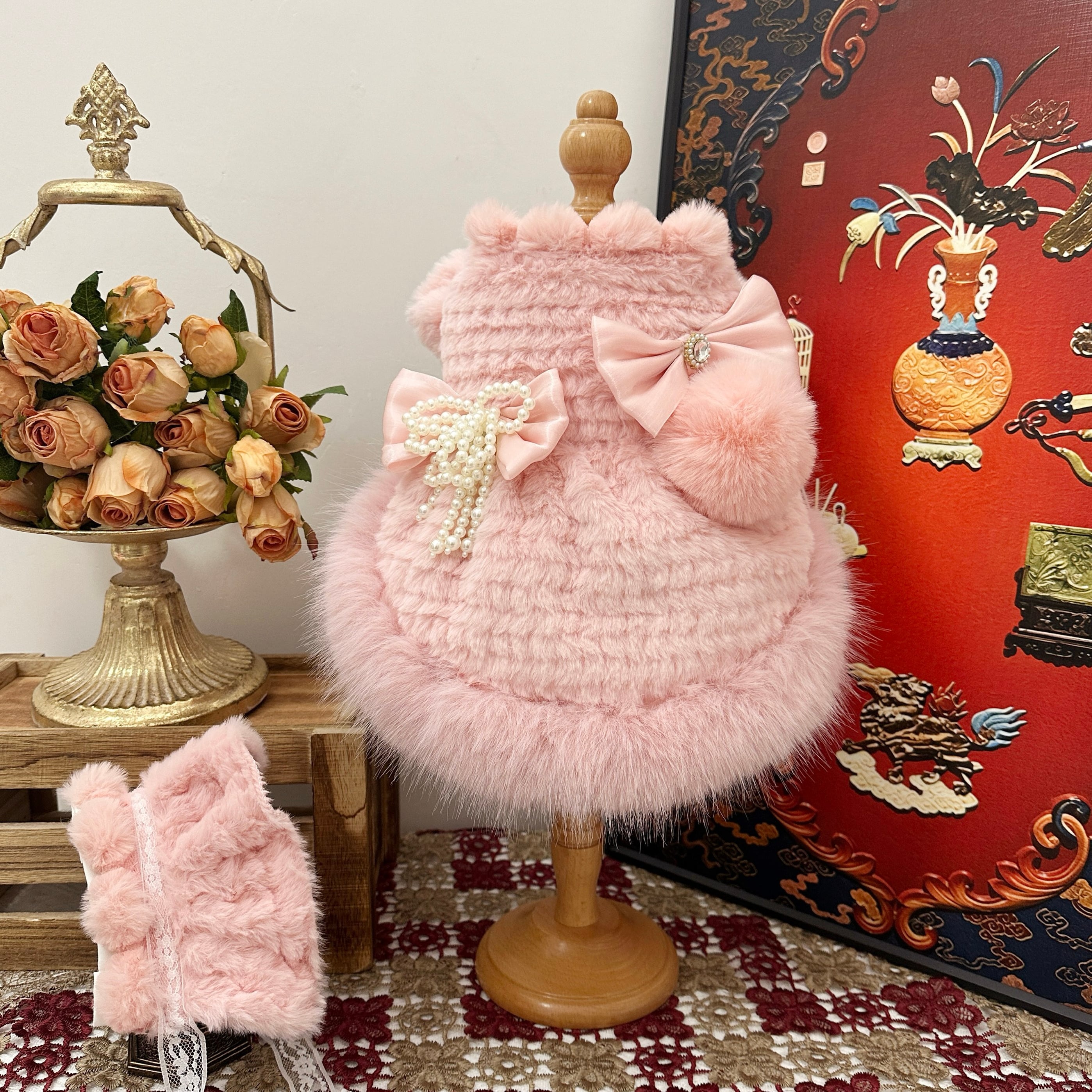 ふわふわピンクプリンセス・パールドレス 00773