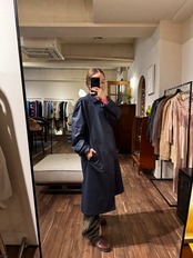1970's-80's Vintage "ORATOP" Made in Finland Dark Navy Coat / フィンランド製ステンカラーコート