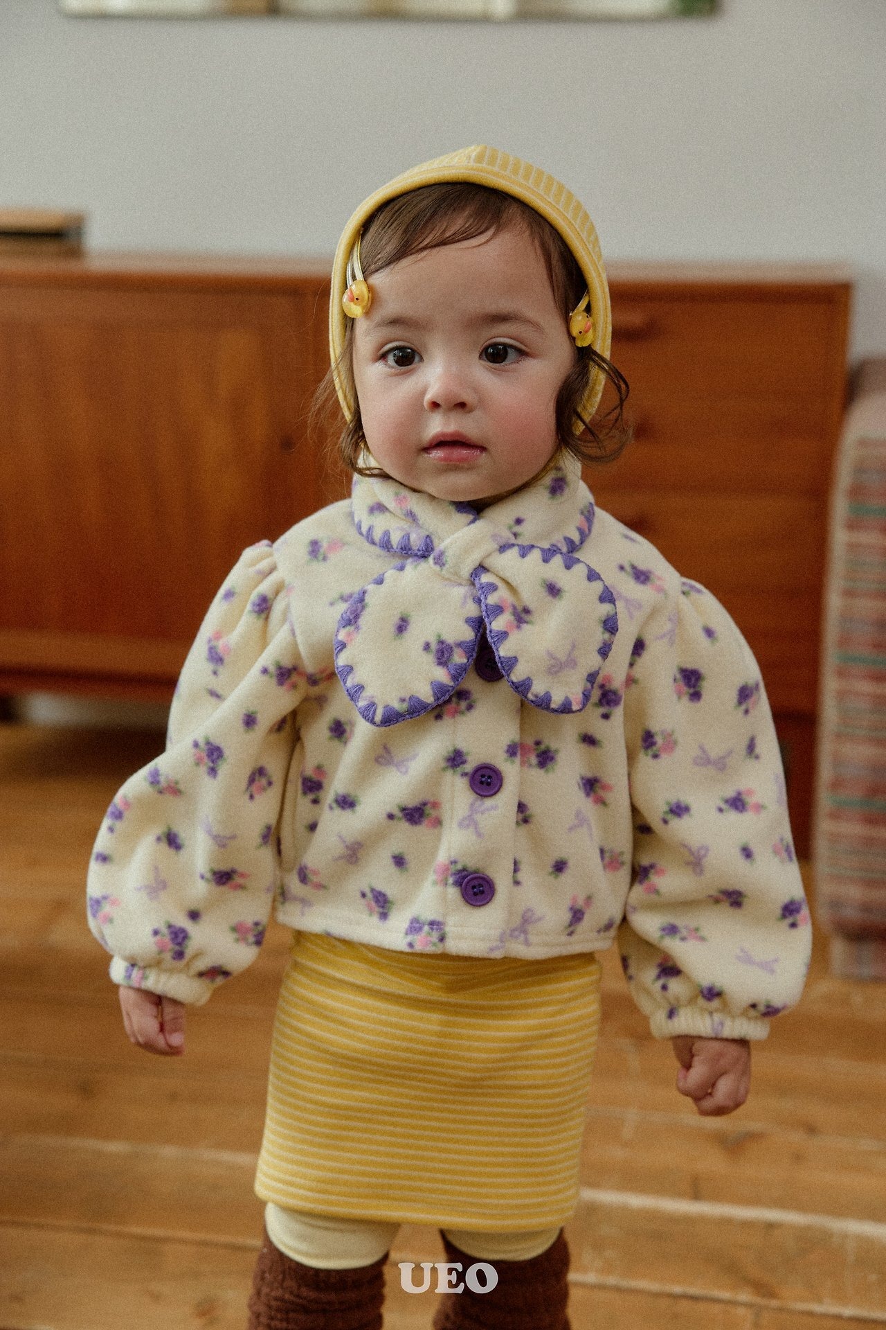 UEO［取寄］cream berry fleece jumper 26winter