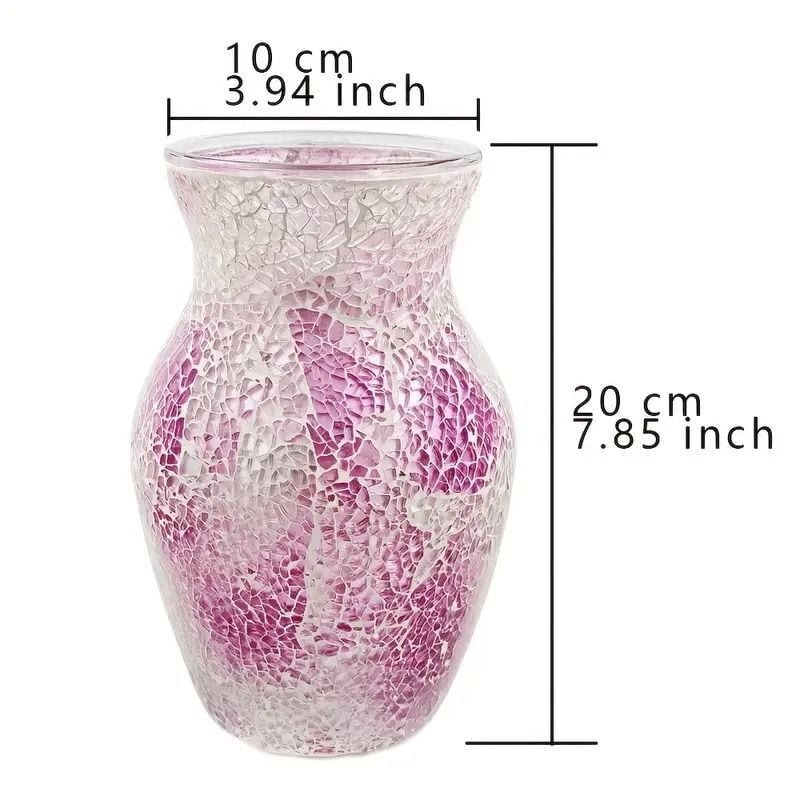 花瓶 フラワーベース 花器 モザイクガラス かわいい おしゃれ