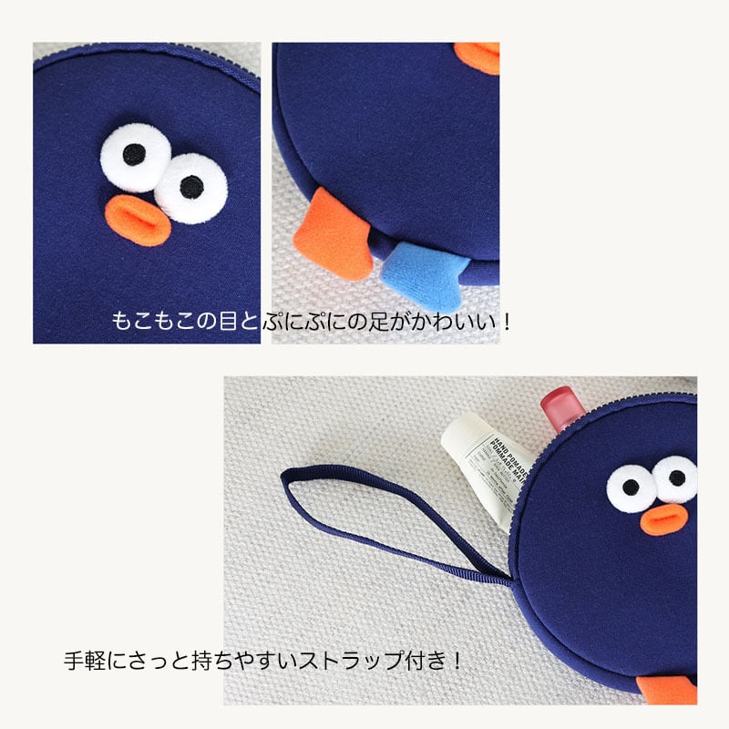 韓国直輸入 Brunch Brother 丸型 ポーチ サークルポーチ ロマネ 化粧