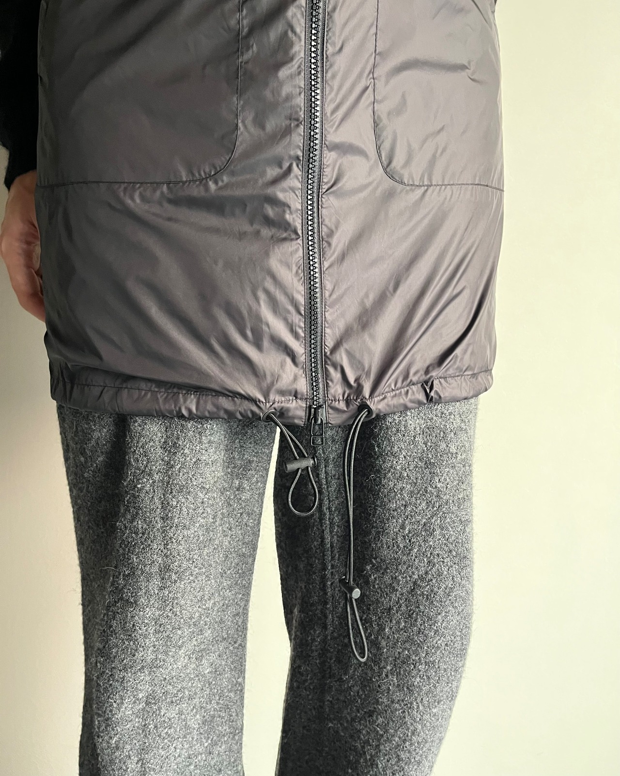 【3.1 Pillip Lim】long length nylon wool switching coat