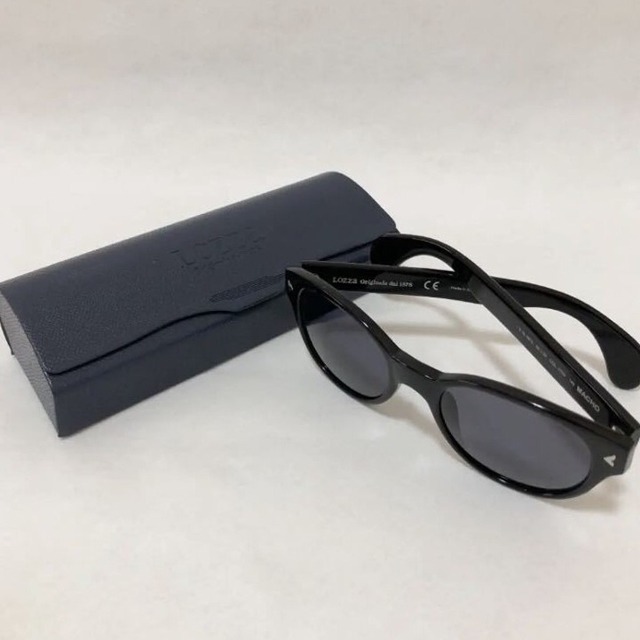 【予約販売】Lozza メンズ サングラス ブラック オーバル グレーレンズ ロッツア SL1913M 0700 トレンド