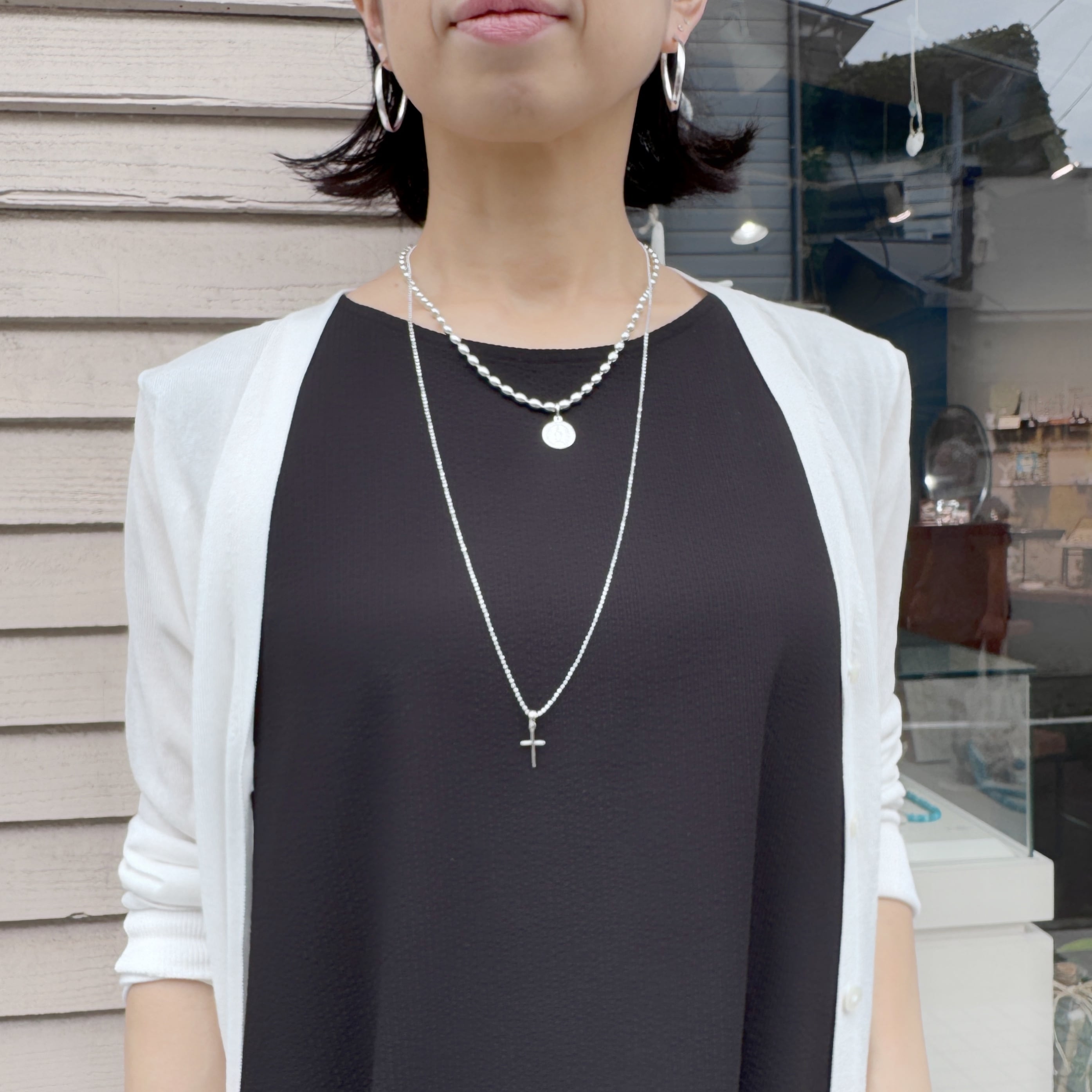 残りわずか】リトル クロス with カットボールチェーン 70cm−80cm