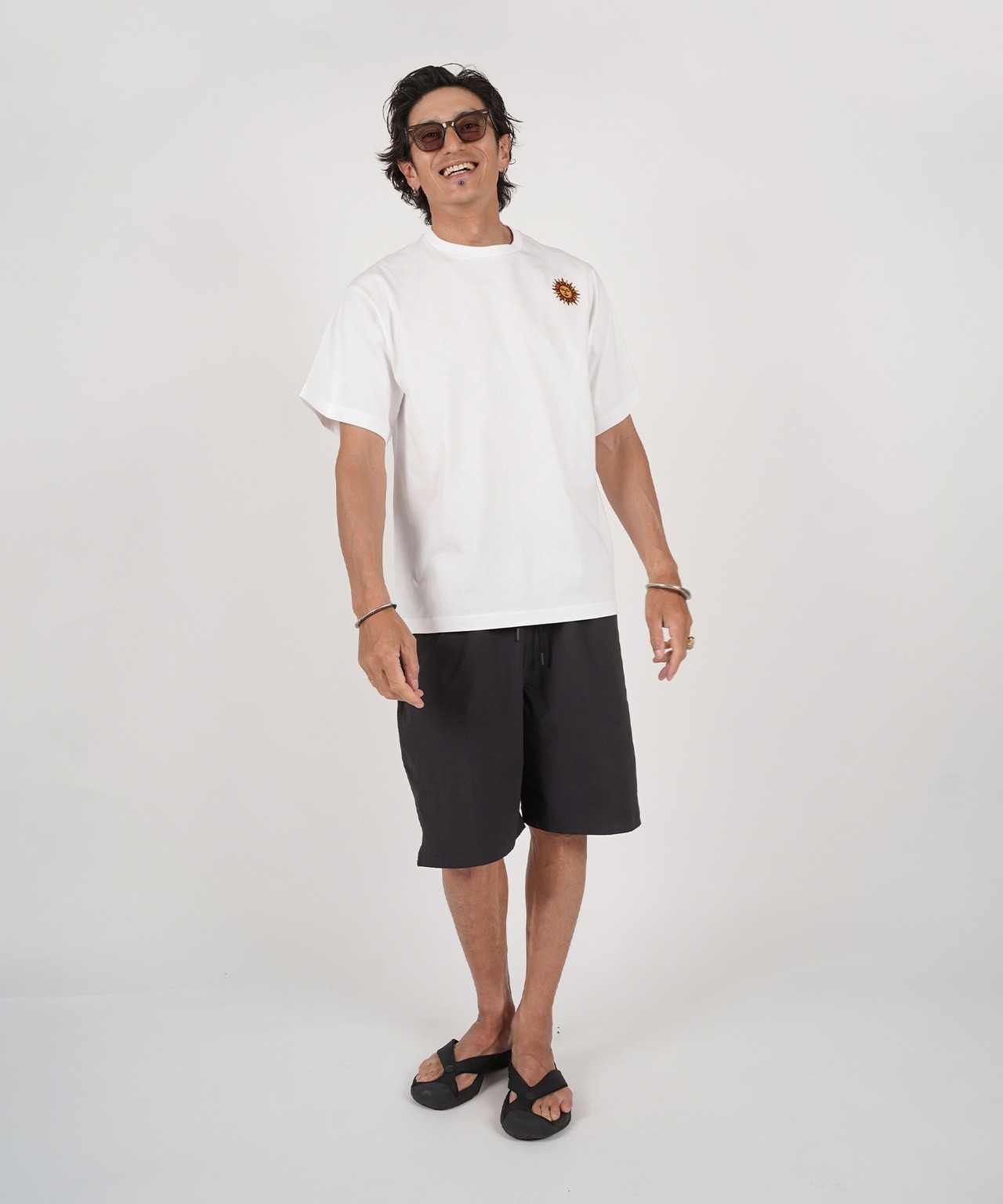 SUN&MOON EMBROIDERY T-SHIRTS［HSC006］