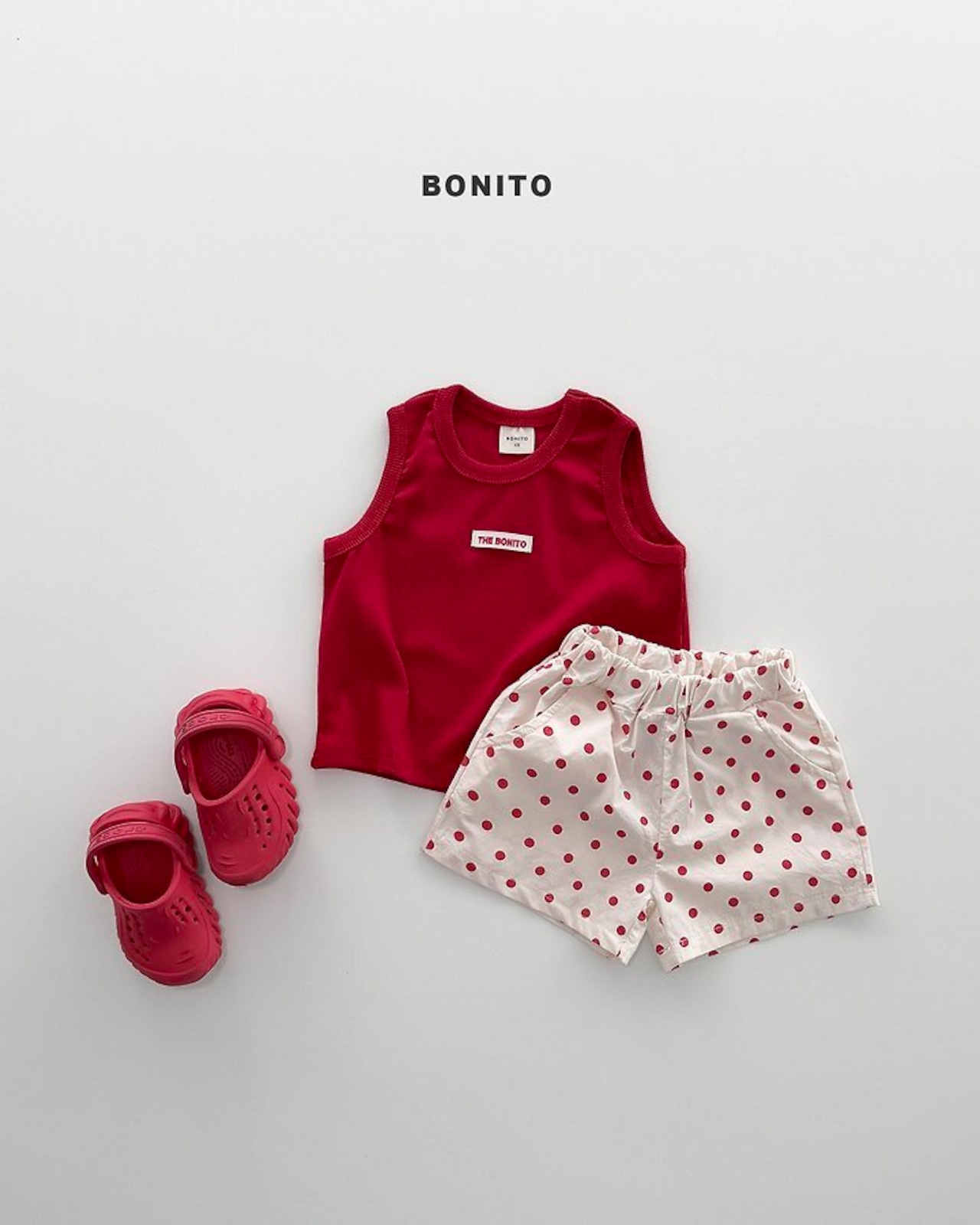 【取寄/韓国直送】Bonito(Baby) 26/SM タンクトップドットパンツセット |夏服|韓国子供服