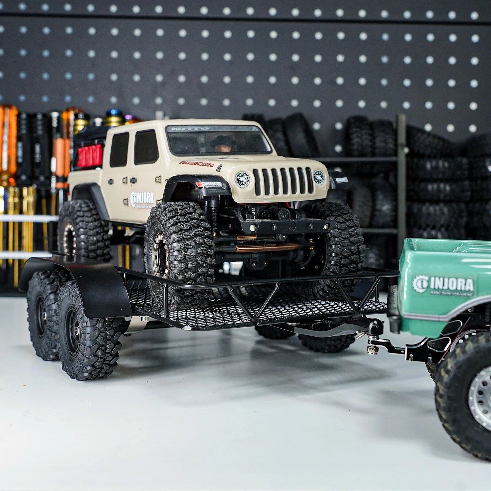 INJORA メタル ヒッチ マウント トレーラー 1/24 RC クローラー
