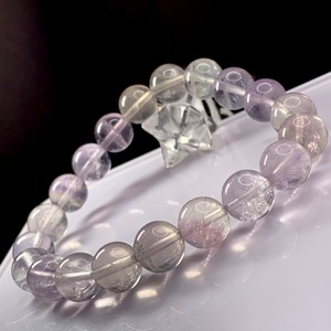 f122.希少レア♪カラーレスベース♪ほんわかグラデーションフローライトブレスレット