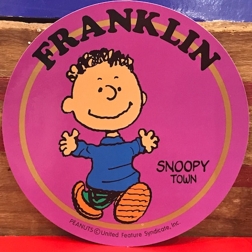 スヌーピー PEANUTS フランクリン 特大ステッカー 限定品 2000年製。